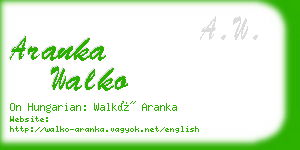 aranka walko business card